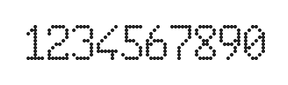 6×10数字点阵字体 ddN610AA0066