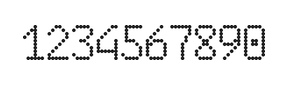 6×10数字点阵字体 ddN610AA0069