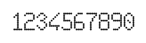 6×10数字点阵字体 ddN610AA0071