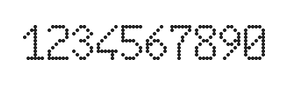 6×10数字点阵字体 ddN610AA0072