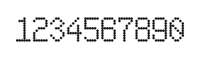 6×10数字点阵字体 ddN610AA0074