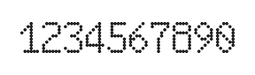 6×10数字点阵字体 ddN610AA0077