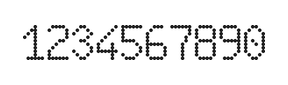 6×10数字点阵字体 ddN610AA0078