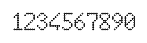 6×10数字点阵字体 ddN610AA0080