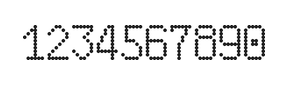 6×10数字点阵字体 ddN610AA0081