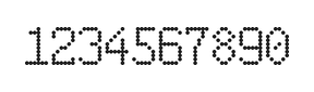 6×10数字点阵字体 ddN610AA0087