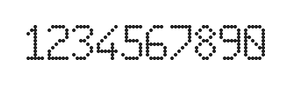 6×10数字点阵字体 ddN610AA0088