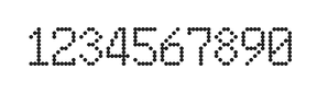 6×10数字点阵字体 ddN610AA0090