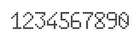 6×10数字点阵字体 ddN610AA0091