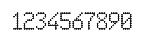 6×10数字点阵字体 ddN610AA0093
