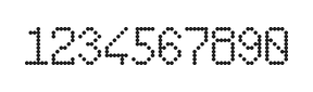 6×10数字点阵字体 ddN610AA0096