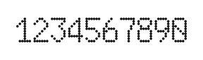 6×10数字点阵字体 ddN610AA0097