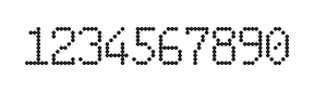 6×10数字点阵字体 ddN610AA0099