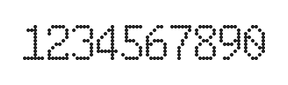 6×10数字点阵字体 ddN610AA0100