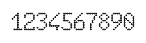 6×10数字点阵字体 ddN610AA0106