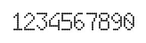 6×10数字点阵字体 ddN610AA0107