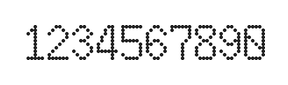 6×10数字点阵字体 ddN610AA0113
