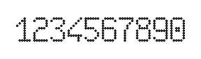 6×10数字点阵字体 ddN610AA0114