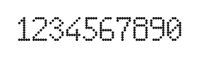 6×10数字点阵字体 ddN610AA0115