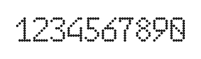 6×10数字点阵字体 ddN610AA0118