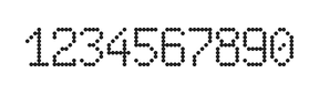 6×10数字点阵字体 ddN610AA0121