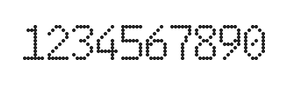 6×10数字点阵字体 ddN610AA0122