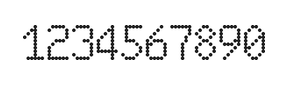 6×10数字点阵字体 ddN610AA0127