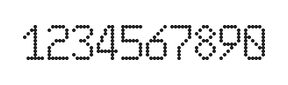 6×10数字点阵字体 ddN610AA0129