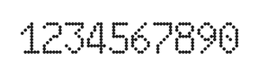 6×10数字点阵字体 ddN610AA0131