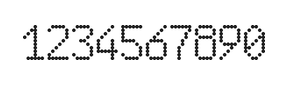 6×10数字点阵字体 ddN610AA0133
