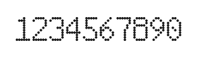 6×10数字点阵字体 ddN610AA0135