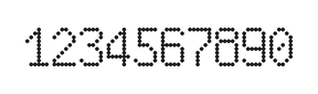6×10数字点阵字体 ddN610AA0136