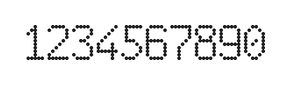 6×10数字点阵字体 ddN610AA0137