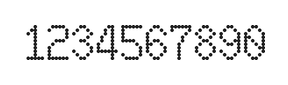 6×10数字点阵字体 ddN610AA0139