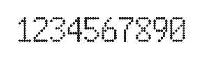 6×10数字点阵字体 ddN610AA0141