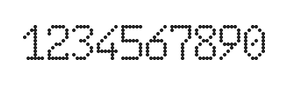 6×10数字点阵字体 ddN610AA0144