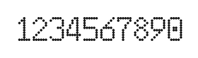 6×10数字点阵字体 ddN610AA0148