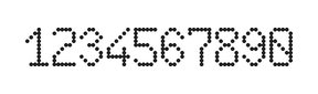 6×10数字点阵字体 ddN610AA0150