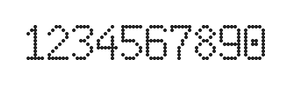 6×10数字点阵字体 ddN610AA0152
