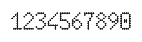 6×10数字点阵字体 ddN610AA0154