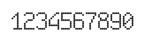 6×10数字点阵字体 ddN610AA0157