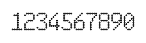 6×10数字点阵字体 ddN610AA0162