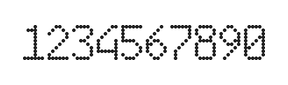 6×10数字点阵字体 ddN610AA0163