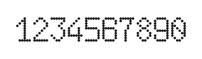6×10数字点阵字体 ddN610AA0165