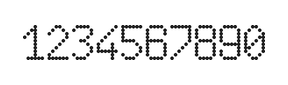 6×10数字点阵字体 ddN610AA0167