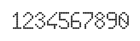 6×10数字点阵字体 ddN610AA0172