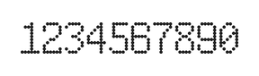 6×10数字点阵字体 ddN610AA0173