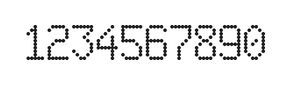 6×10数字点阵字体 ddN610AA0176