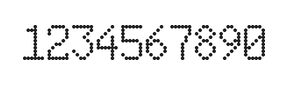 6×10数字点阵字体 ddN610AA0179
