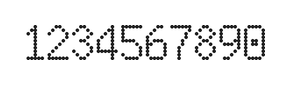 6×10数字点阵字体 ddN610AA0181